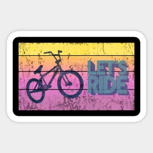 Let's Ride - BMX Vintage Sticker